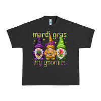 Pigment Black Mardi Gras with my gnomes Urban Heavy Tee - NancyCooperArtShop