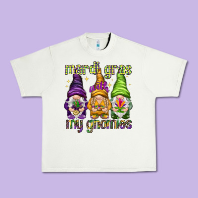 Mardi Gras With My Gnomes Urban Heavy Tee Designed By Nancycooperartshop