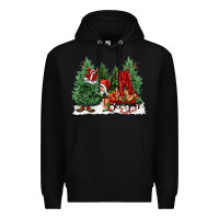 Black christmas santa Premium Hoodie - FaDigitalArtStudio