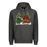 Charcoal Heather christmas santa Premium Hoodie - FaDigitalArtStudio