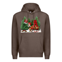 Coffee christmas santa Premium Hoodie - FaDigitalArtStudio