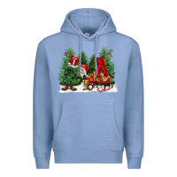 Colony Blue christmas santa Premium Hoodie - FaDigitalArtStudio