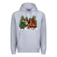 Heather Grey christmas santa Premium Hoodie - FaDigitalArtStudio