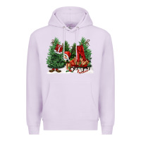 Lilac christmas santa Premium Hoodie - FaDigitalArtStudio