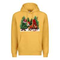 Mustard christmas santa Premium Hoodie - FaDigitalArtStudio