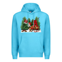 Ocean Blue christmas santa Premium Hoodie - FaDigitalArtStudio