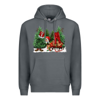 Rock christmas santa Premium Hoodie - FaDigitalArtStudio