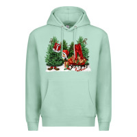 Seafoam christmas santa Premium Hoodie - FaDigitalArtStudio