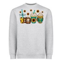 Heather Grey yellowstone coffee cups Heavyweight Sweatshirt - OliviaCreatesArt
