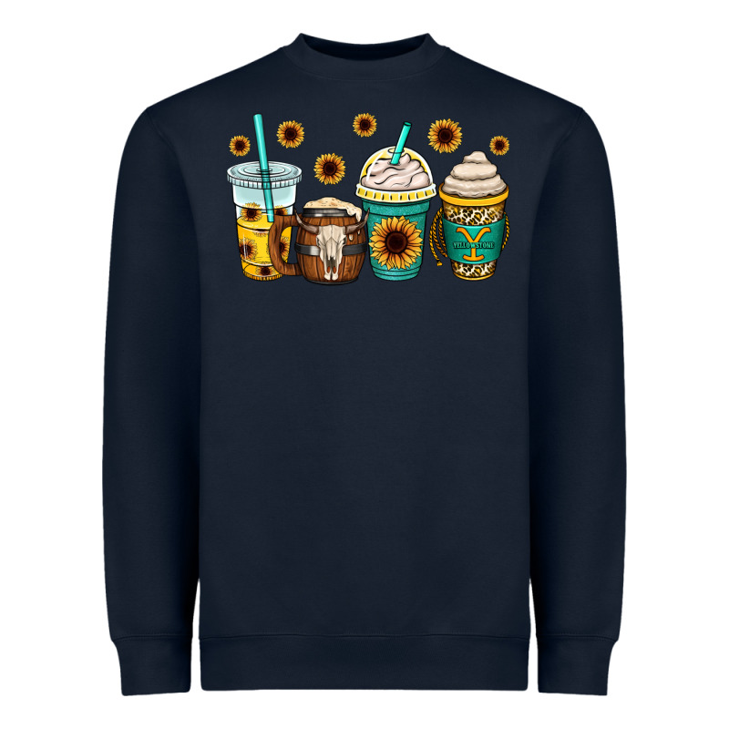 Yellowstone Coffee Cups Heavyweight Sweatshirt by OliviaCreatesArt | Teevron