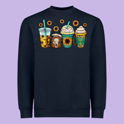 Yellowstone Coffee Cups Heavyweight Sweatshirt Designed By Oliviacreatesart