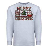 Heather Grey Merry Christmas Premium Sweatshirt - CowhideDigitalArt