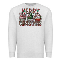Oatmeal Heather Merry Christmas Premium Sweatshirt - CowhideDigitalArt