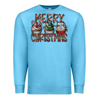 Ocean Blue Merry Christmas Premium Sweatshirt - CowhideDigitalArt