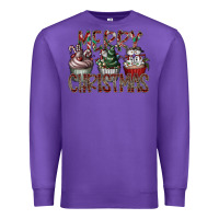 Purple Merry Christmas Premium Sweatshirt - CowhideDigitalArt