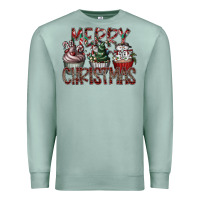 Seafoam Merry Christmas Premium Sweatshirt - CowhideDigitalArt