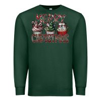 Sports Green Merry Christmas Premium Sweatshirt - CowhideDigitalArt