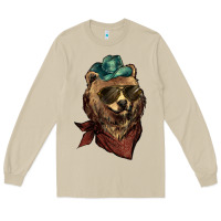 Mushroom Bear cowboy bandana glasses Long Sleeve Tee - HowdyJamesFarm