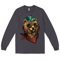Smoke Bear cowboy bandana glasses Long Sleeve Tee - HowdyJamesFarm