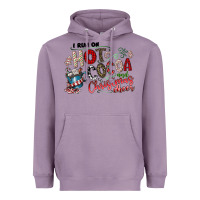 Lavender I Run Hot Cocoa And Christmas Cheer Heavyweight Hoodie - CowhideDigitalArt