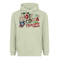 Matcha I Run Hot Cocoa And Christmas Cheer Heavyweight Hoodie - CowhideDigitalArt