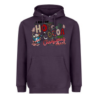Plum I Run Hot Cocoa And Christmas Cheer Heavyweight Hoodie - CowhideDigitalArt