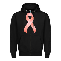Black uterine or endometrial cancer ribbon Zipper Hoodie - FaDigitalArtStudio