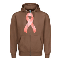 Chestnut uterine or endometrial cancer ribbon Zipper Hoodie - FaDigitalArtStudio