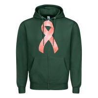 Sports Green uterine or endometrial cancer ribbon Zipper Hoodie - FaDigitalArtStudio