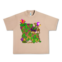 Burro Louisiana map Mardi Gras Urban Heavy Tee - NancyCooperArtShop