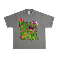 Tornado Louisiana map Mardi Gras Urban Heavy Tee - NancyCooperArtShop