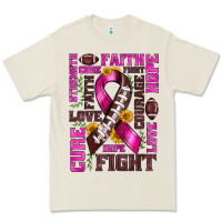 Bone breast cancer american football ribbon love cure fight bbs Premium Tee - BundleAndBundleShop