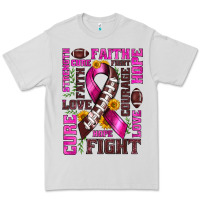 Dove Grey breast cancer american football ribbon love cure fight bbs Premium Tee - BundleAndBundleShop