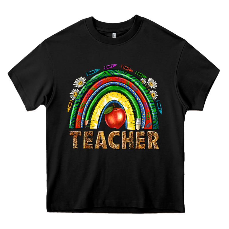 Rainbow Teacher Heavy Core Tee by NancyCooperArtShop | Teevron
