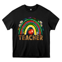 Black rainbow teacher Heavy Core Tee - NancyCooperArtShop