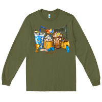Army Green Volleyball coffee cups Long Sleeve Tee - HowdyJamesFarm