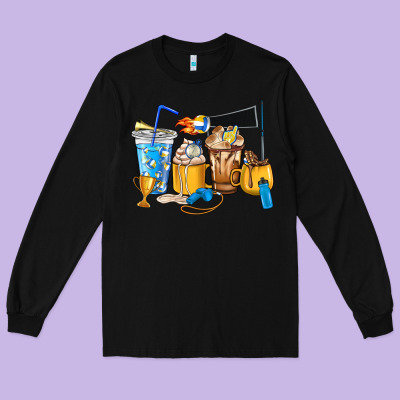 Volleyball Coffee Cups Long Sleeve Tee Designed By Howdyjamesfarm