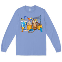 Colony Blue Volleyball coffee cups Long Sleeve Tee - HowdyJamesFarm