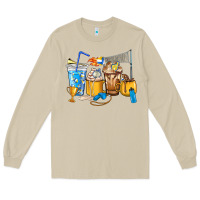 Mushroom Volleyball coffee cups Long Sleeve Tee - HowdyJamesFarm