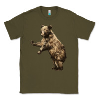 Army Green Brown Bear Cub Classic Tee - LillyAllenDesigns
