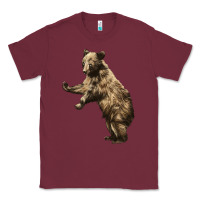 Burgundy Brown Bear Cub Classic Tee - LillyAllenDesigns