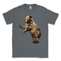 Charcoal Heather Brown Bear Cub Classic Tee - LillyAllenDesigns