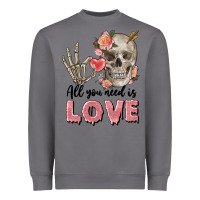 Storm Skull all you need is love Heavyweight Sweatshirt - FaDigitalArtStudio