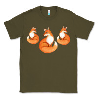 Army Green Three Little Foxes IN Fox Family I Gift Classic Tee - Bettercallsaul