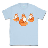 Dusty Blue Three Little Foxes IN Fox Family I Gift Classic Tee - Bettercallsaul
