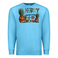 Ocean Blue Merry Christmas Premium Sweatshirt - CowhideDigitalArt