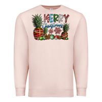 Pale Pink Merry Christmas Premium Sweatshirt - CowhideDigitalArt