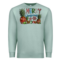 Seafoam Merry Christmas Premium Sweatshirt - CowhideDigitalArt