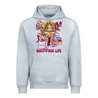 Heather Grey shopping life  gnome Urban Hoodie - BarkalooDesign