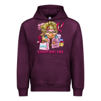 Mauve Wine shopping life  gnome Urban Hoodie - BarkalooDesign
